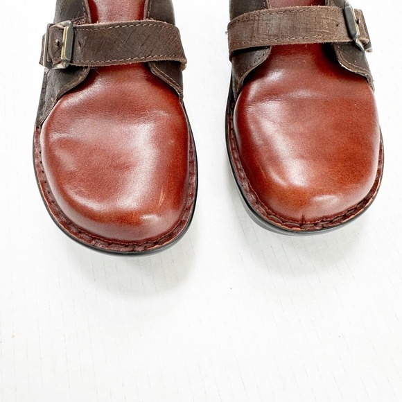 Naot Brown Leather Avignon Mules Clogs Size 37 US Size 6 Luggage Brown - Picture 7 of 9